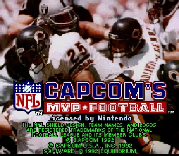 Capcom's MVP Football (USA) screen shot title